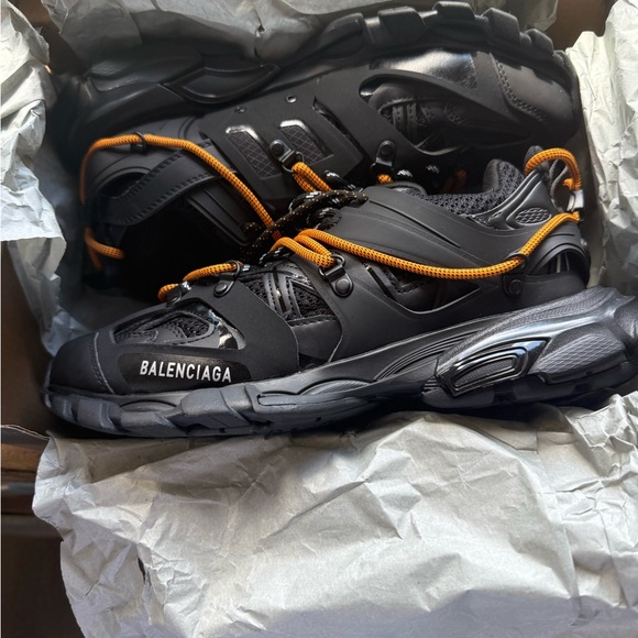 Balenciaga Other - Balenciaga Men's Sneakers in Black with Orange Highlights
